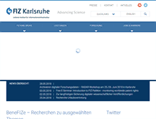 Tablet Screenshot of fiz-karlsruhe.de